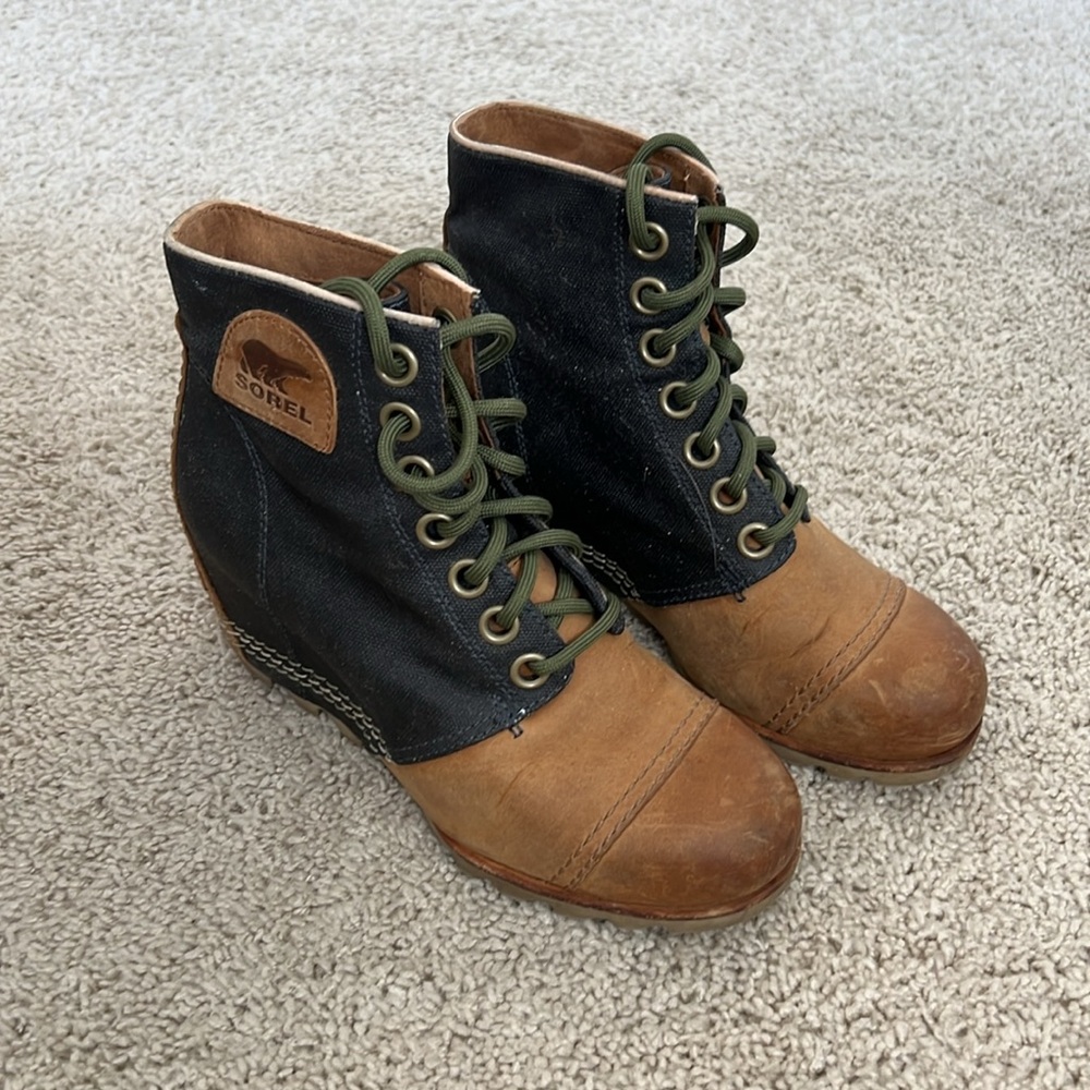 Sorel PDX Leather Waterproof Wedge Boots